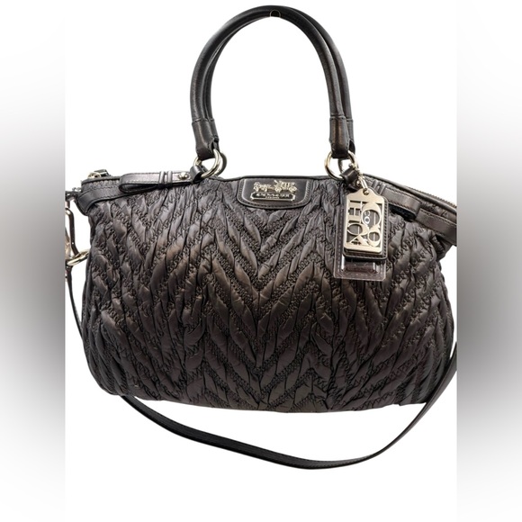 Coach Handbags - Coach Madison Quilted Chevron Nylon Sophia Satchel, 70th anniversary collection